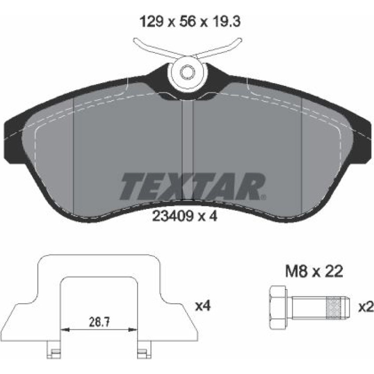 Bremsbelagsatz Citroen P. C3/C2 1.4/1.6 2340902 Bremsbelagsatz Citroen P. C3/C2 1.4/1.6 2340902