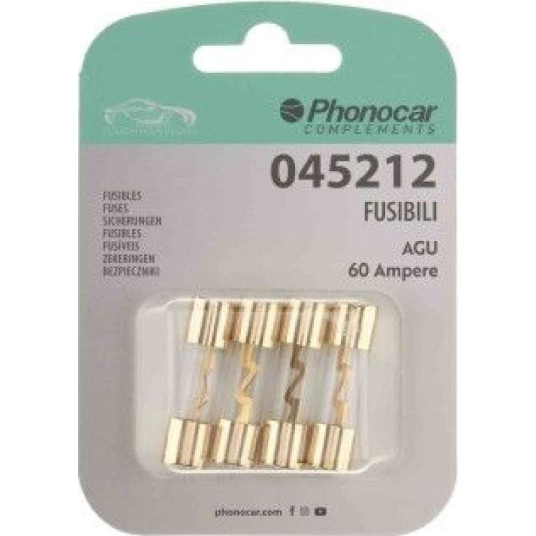 Phonocar 4 Sicherungen 10x38 mm 60 Ampere 045212