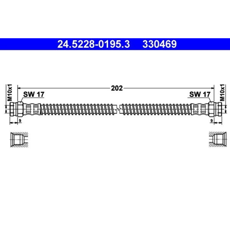 ATE Bremsschlauch 24.5228-0195.3 ATE Bremsschlauch 24.5228-0195.3