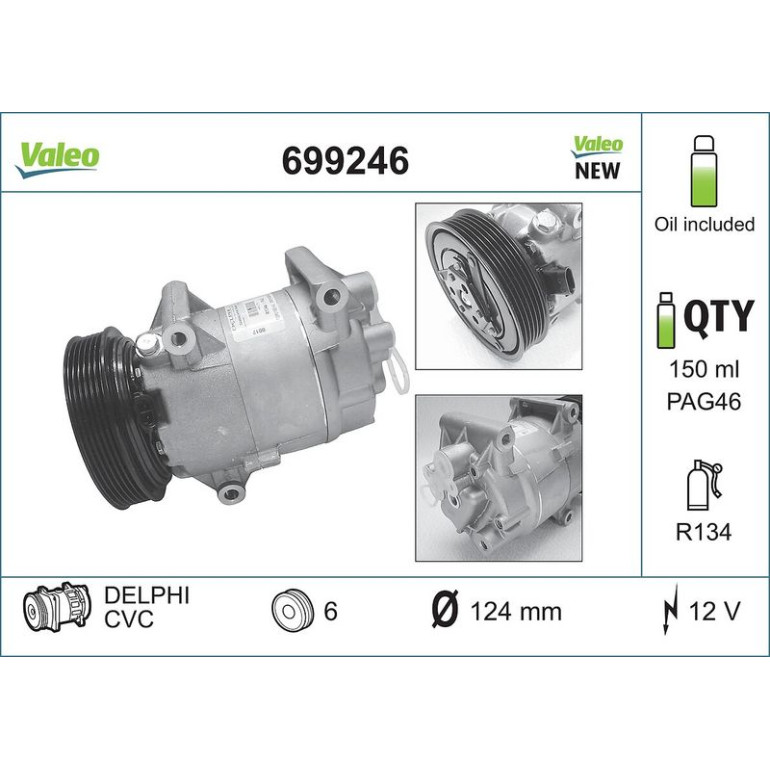 Kompressor, Klimaanlage 699246 Kompressor, Klimaanlage 699246
