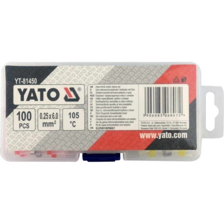 Satz Zinnhemd, 0,25-6 mm2, 100 St YT-81450 Satz Zinnhemd, 0,25-6 mm2, 100 St YT-81450