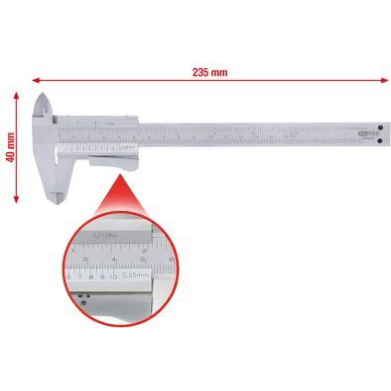 KS TOOLS Taschenmessschieber, 0-150 mm, 235 mm 300.0510 KS TOOLS Taschenmessschieber, 0-150 mm, 235 mm 300.0510