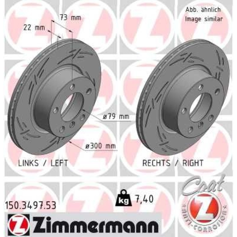 ZIMMERMANN Bremsscheibe 150.3497.53