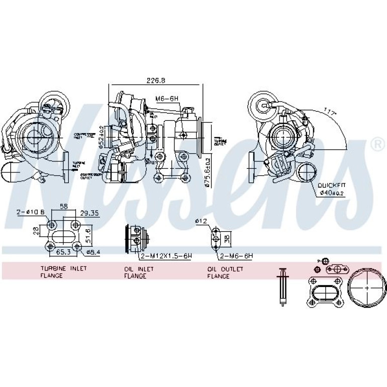 NISSENS Turbolader 93442 NISSENS Turbolader 93442