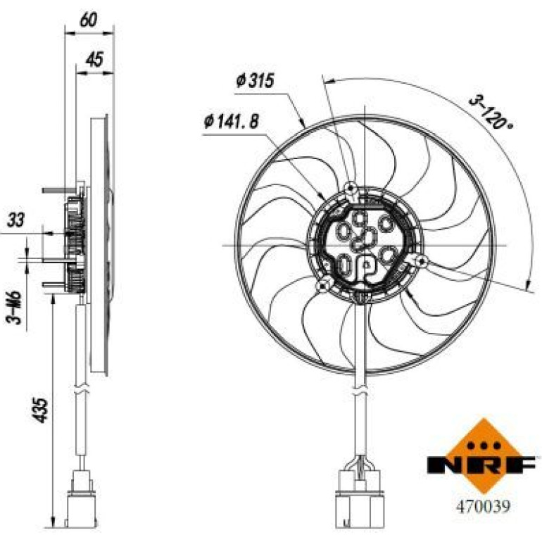 NRF Lüfter, Motorkühlung 470039 NRF Lüfter, Motorkühlung 470039