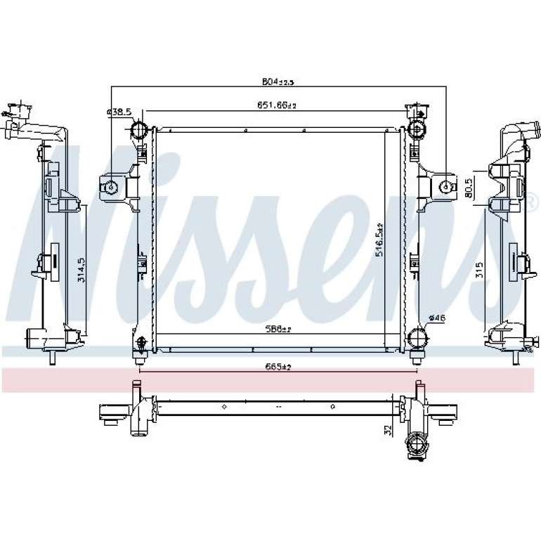 Wasserkühler PKW 61038 Wasserkühler PKW 61038