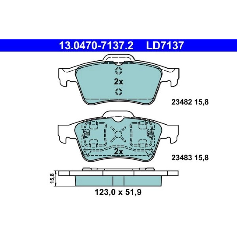 Bremsbelagsatz Nissan T. Primera 02-08 Keramik 13.0470-7137.2
