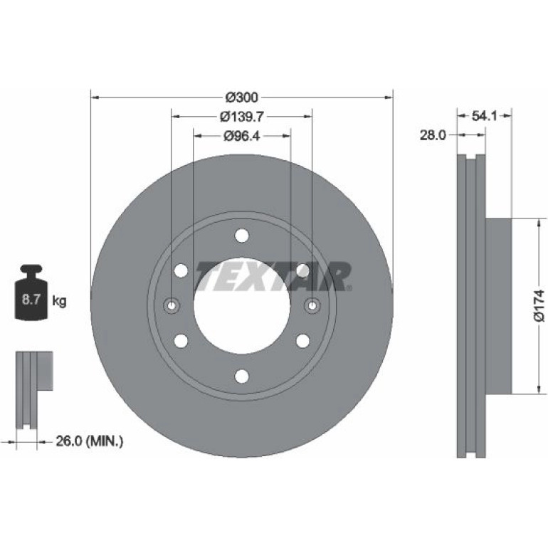Bremsscheibe Kia P. Carnival 06- 2.9Crdi 92164500 Bremsscheibe Kia P. Carnival 06- 2.9Crdi 92164500