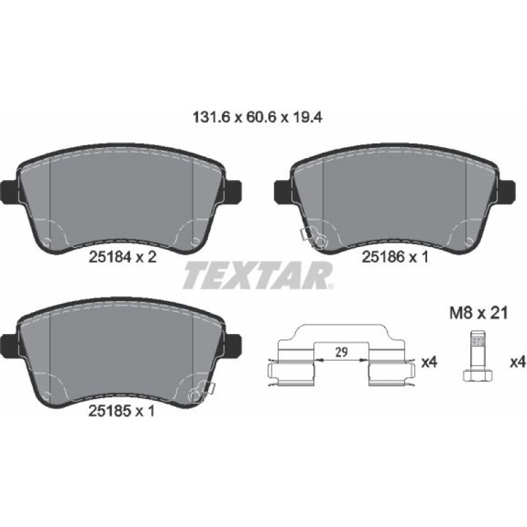 Bremsbelagsatz Kia P. Venga 10 2518401 Bremsbelagsatz Kia P. Venga 10 2518401