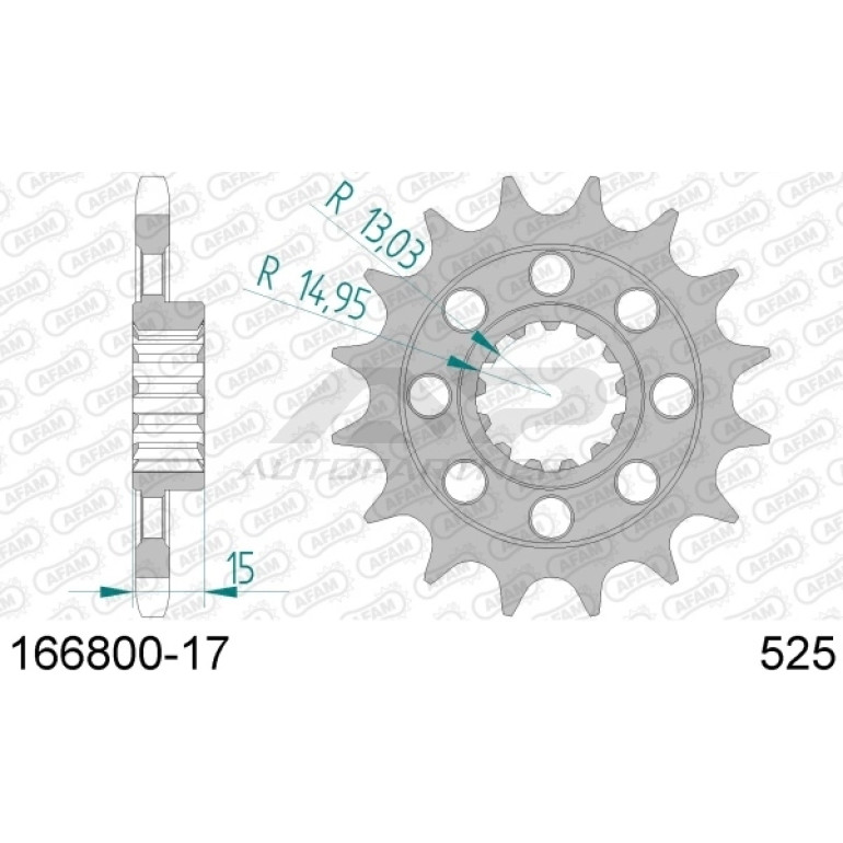 AFAM Ritzel 17 Zähne 166800-17 AFAM Ritzel 17 Zähne 166800-17
