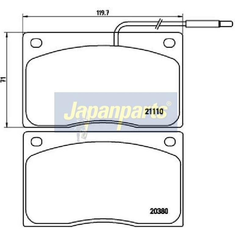 Japanparts Bremsbeläge PA-0715AF Japanparts Bremsbeläge PA-0715AF