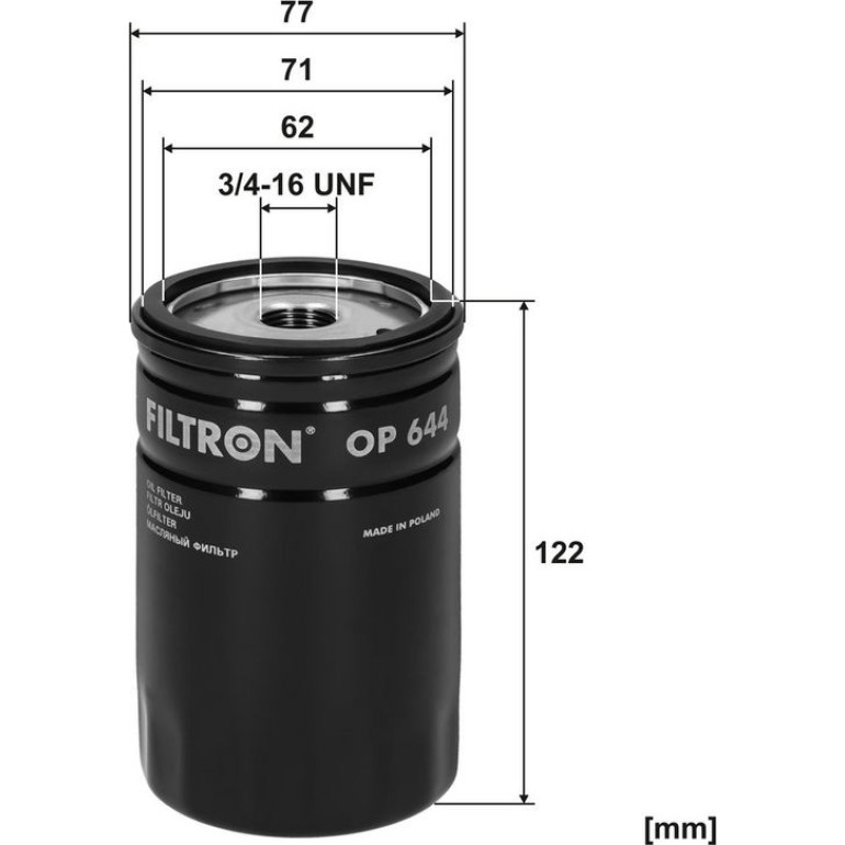 FILTRON Ölfilter OP 644 FILTRON Ölfilter OP 644