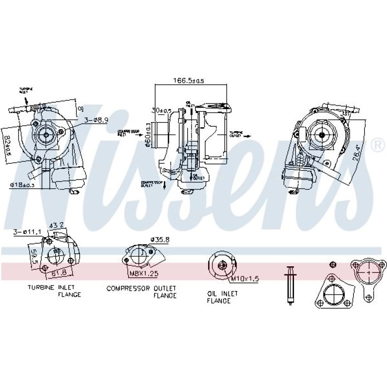 NISSENS Turbolader 93525 NISSENS Turbolader 93525