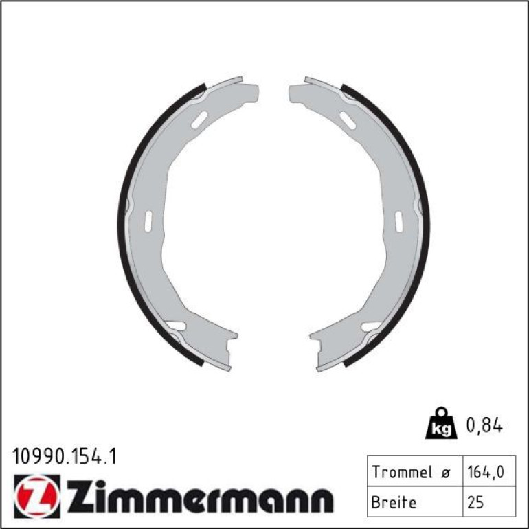 ZIMMERMANN Bremsbacken 10990.154.1 ZIMMERMANN Bremsbacken 10990.154.1