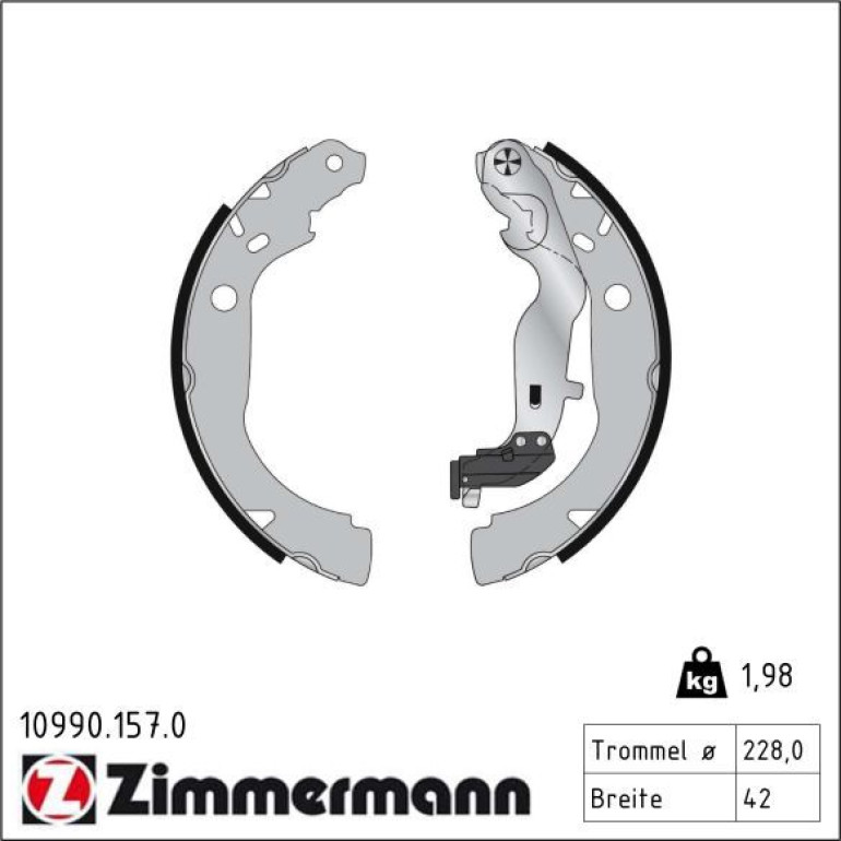 ZIMMERMANN Bremsbacken 10990.157.0