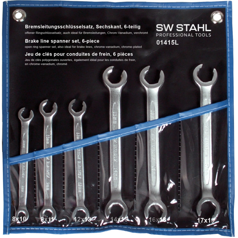 SW-Stahl Bremsleitungsschlüsselsatz 6 tlg 01415L SW-Stahl Bremsleitungsschlüsselsatz 6 tlg 01415L