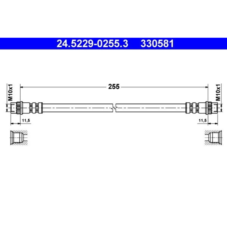 ATE Bremsschlauch 24.5229-0255.3 ATE Bremsschlauch 24.5229-0255.3