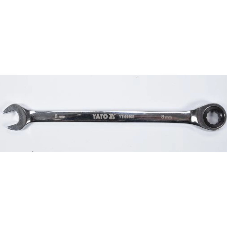 YATO YT-01908 Ratschen-Ringmaulschlüssel 8 mm, Länge 141 mm, 72 Zähne, 12-kant, CrV 6140, AS-DRIVE YATO YT-01908 Ratschen-Ringmaulschlüssel 8 mm, Länge 141 mm, 72 Zähne, 12-kant, CrV 6140, AS-DRIVE