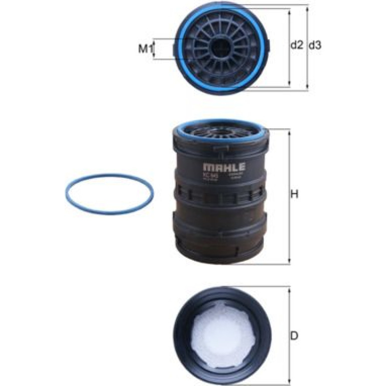 MAHLE Kraftstofffilter KC 645D MAHLE Kraftstofffilter KC 645D