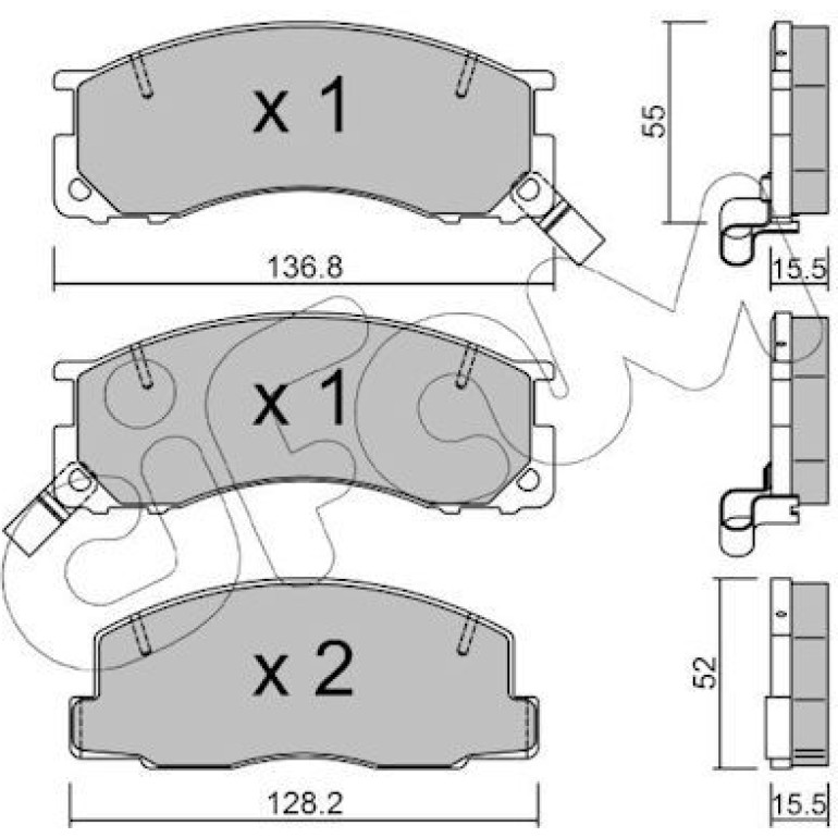 CIFAM Bremsbelagsatz, Scheibenbremse 822-281-0