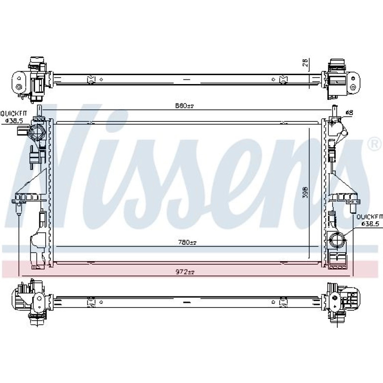 Wasserkühler PKW 606170 Wasserkühler PKW 606170