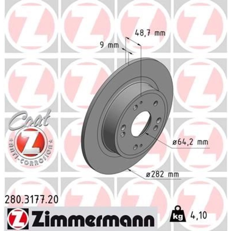 ZIMMERMANN Bremsscheibe 280.3177.20 ZIMMERMANN Bremsscheibe 280.3177.20