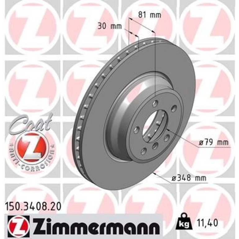 ZIMMERMANN Bremsscheibe 150.3408.20
