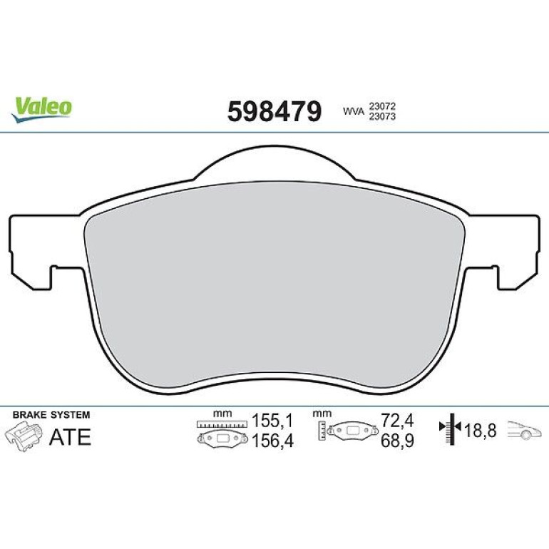 VALEO Bremsbeläge 598479 VALEO Bremsbeläge 598479