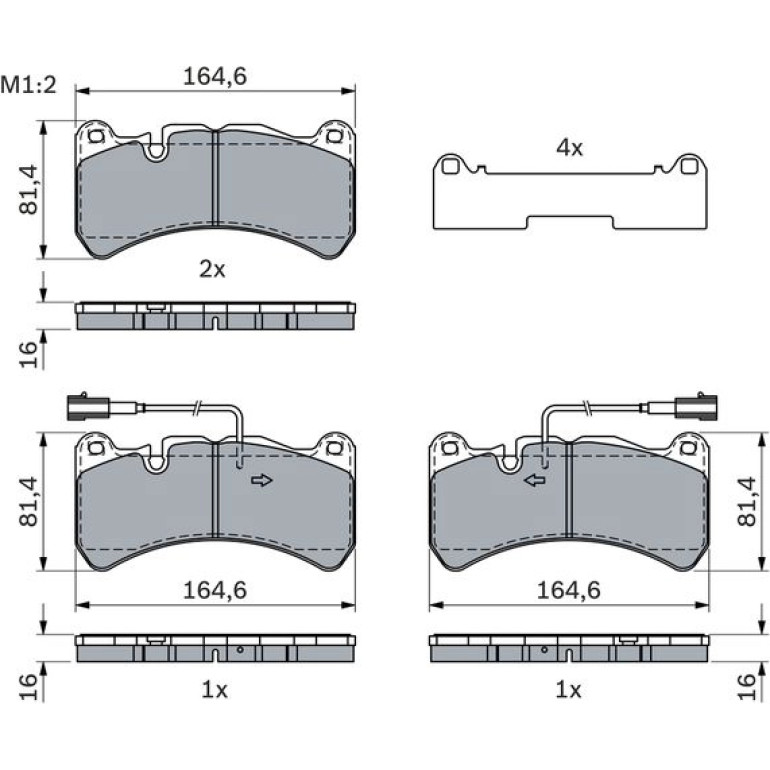 Bremsbelag 0 986 424 104 Bremsbelag 0 986 424 104