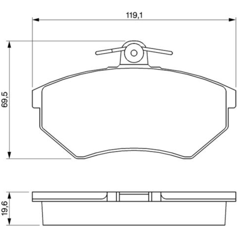 Bremsbelagsatz Vw P. Caddy/Golf/Passat 88-03 0 986 460 944 Bremsbelagsatz Vw P. Caddy/Golf/Passat 88-03 0 986 460 944