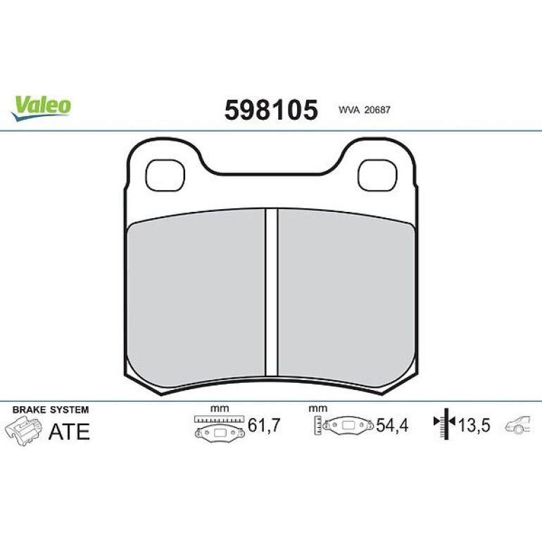 VALEO Bremsbeläge 598105 VALEO Bremsbeläge 598105