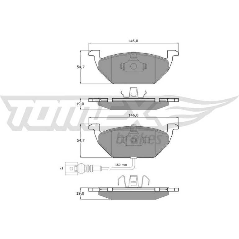 TOMEX brakes Bremsbelagsatz, Scheibenbremse TX 12-11 TOMEX brakes Bremsbelagsatz, Scheibenbremse TX 12-11