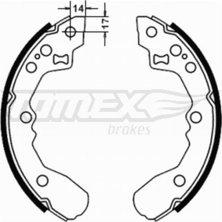 TOMEX brakes Bremsbackensatz TX 21-78 TOMEX brakes Bremsbackensatz TX 21-78