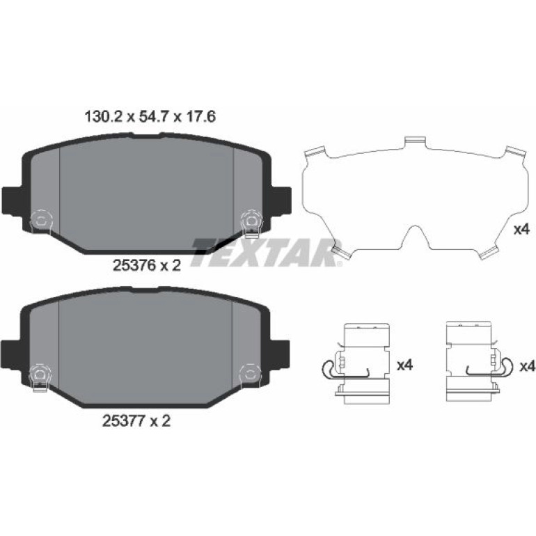 Bremsbelagsatz Chrysler T. Voyager 12 2537601 Bremsbelagsatz Chrysler T. Voyager 12 2537601
