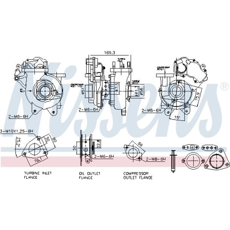 NISSENS Turbolader 93469 NISSENS Turbolader 93469