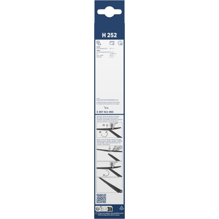 Bosch Heckscheibenwischer H252 3397011965 Bosch Heckscheibenwischer H252 3397011965