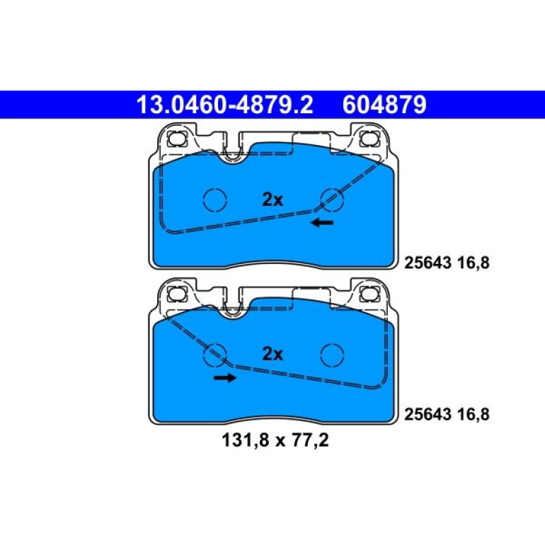 Bremsbelagsatz Audi P. Q5 2.0-3.0 Tdi 12 13.0460-4879.2 Bremsbelagsatz Audi P. Q5 2.0-3.0 Tdi 12 13.0460-4879.2