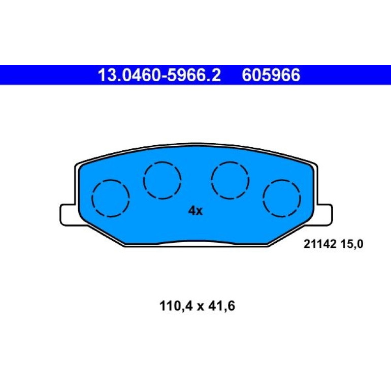 Bremsbelagsatz Suzuki P. Jimny 1.3 16V 98 13.0460-5966.2 Bremsbelagsatz Suzuki P. Jimny 1.3 16V 98 13.0460-5966.2
