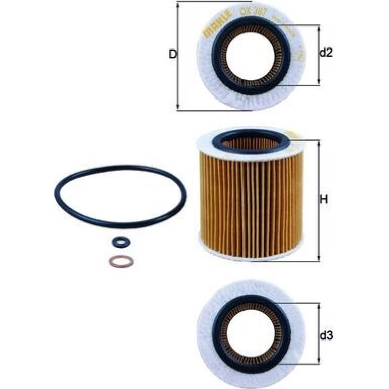 MAHLE Ölfilter OX 387D MAHLE Ölfilter OX 387D
