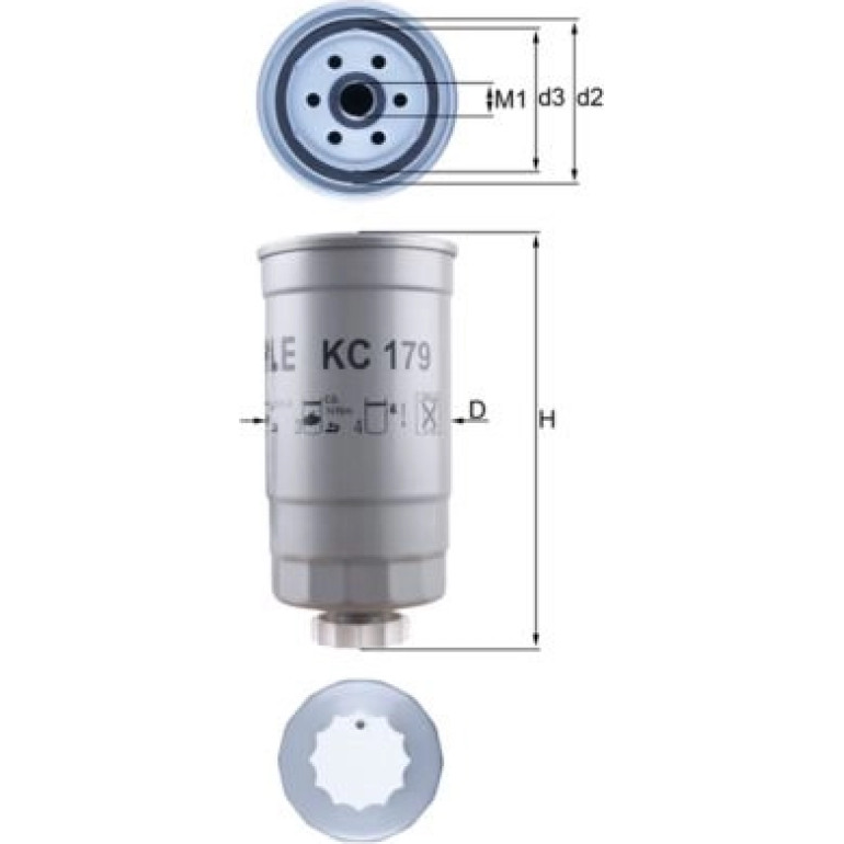 MAHLE Kraftstofffilter KC 179 MAHLE Kraftstofffilter KC 179