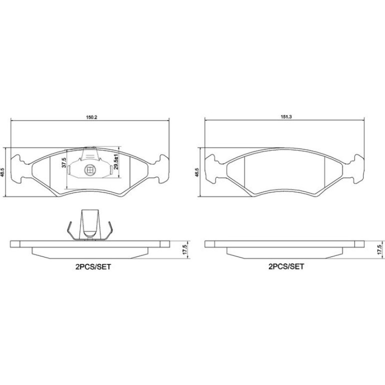 BREMBO Bremsklötze VA P 24 043 BREMBO Bremsklötze VA P 24 043