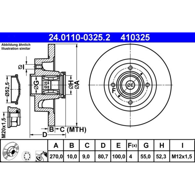 Bremsscheibe Renault T. Scenic 03- Mit Gewinn 24.0110-0325.2 Bremsscheibe Renault T. Scenic 03- Mit Gewinn 24.0110-0325.2