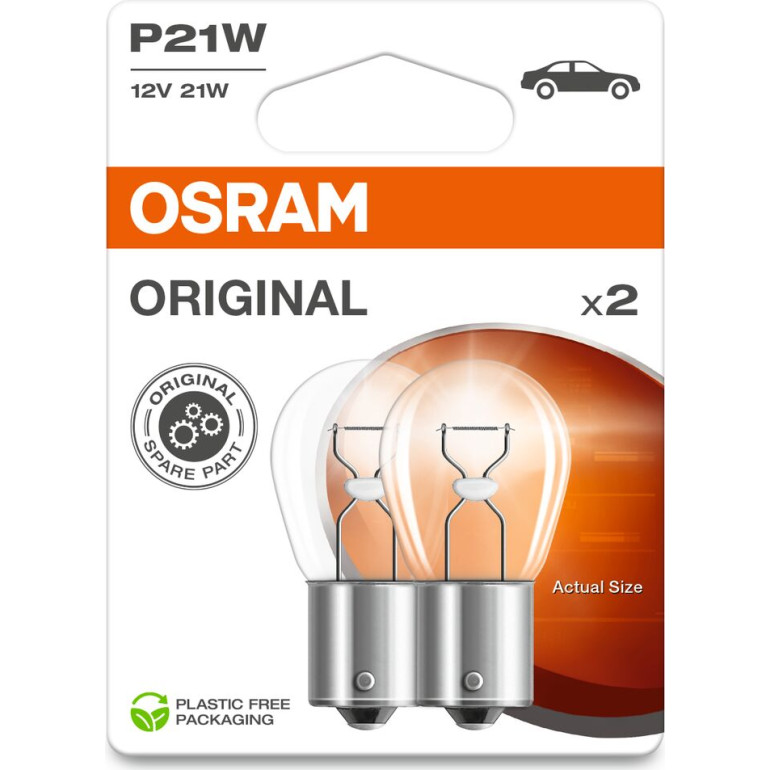P21W 12V 21W BA15s 2 Stück Blister Original OSRAM P21W 12V 21W BA15s 2 Stück Blister Original OSRAM