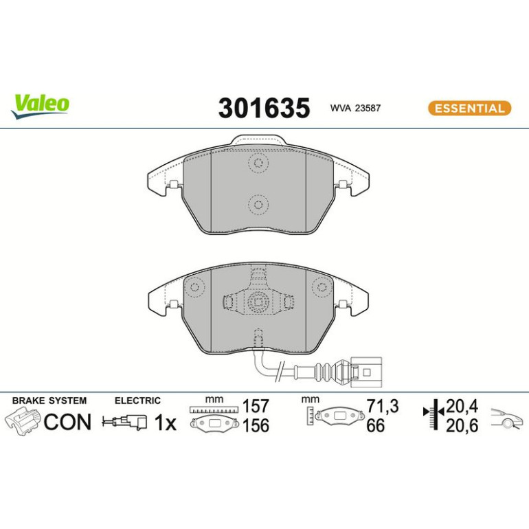 VALEO Bremsbeläge 301635 VALEO Bremsbeläge 301635