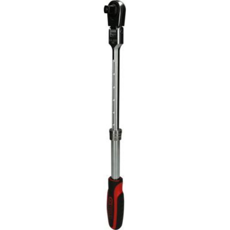KS TOOLS Kniehebel-Teleskopknarre 1/2 CHROMEplus, 72 Zähne 914.1220