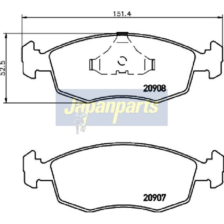 Japanparts Bremsbeläge PA-0303AF Japanparts Bremsbeläge PA-0303AF