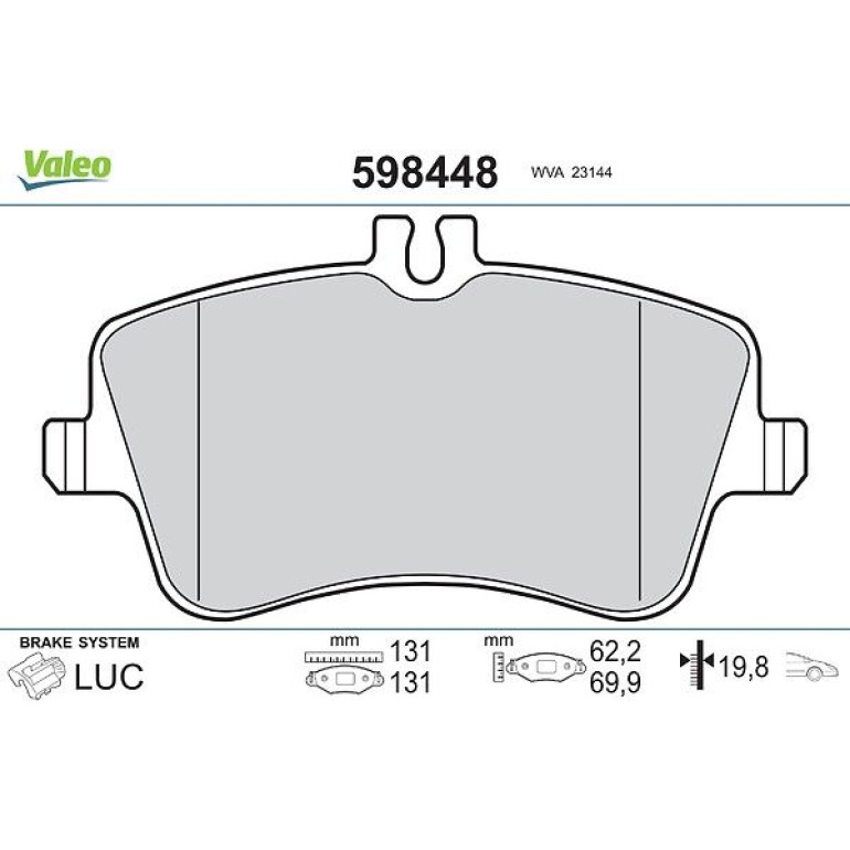 VALEO Bremsbeläge 598448 VALEO Bremsbeläge 598448