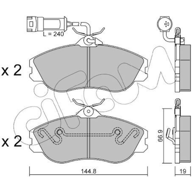 CIFAM Bremsbelagsatz, Scheibenbremse 822-663-1 CIFAM Bremsbelagsatz, Scheibenbremse 822-663-1