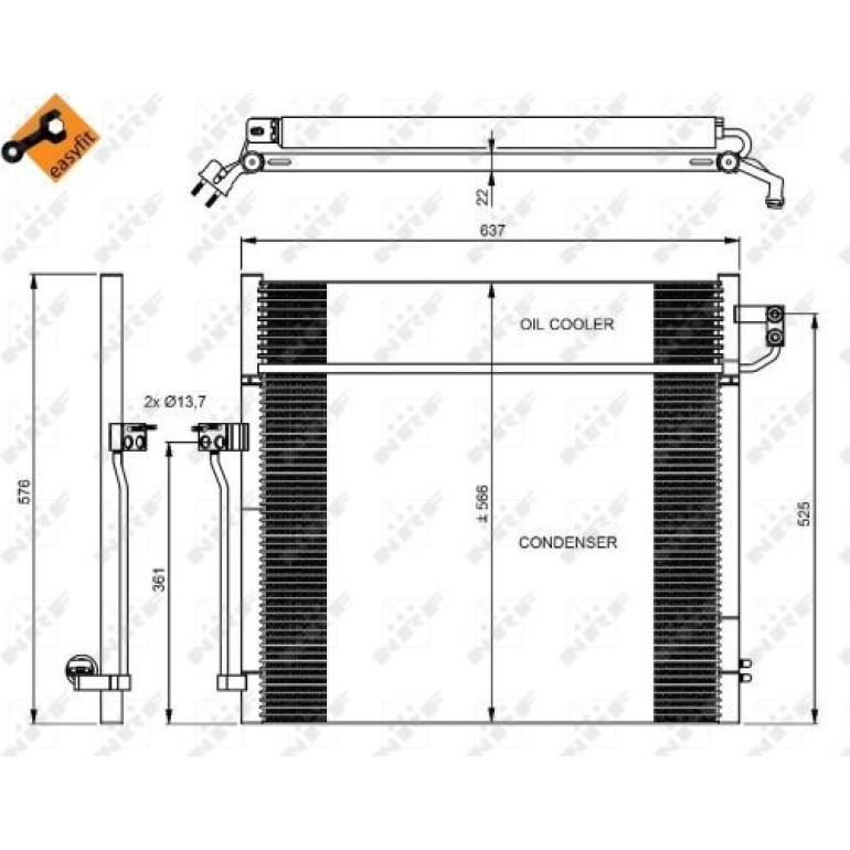 Kondensator, Klimaanlage 350080 Kondensator, Klimaanlage 350080