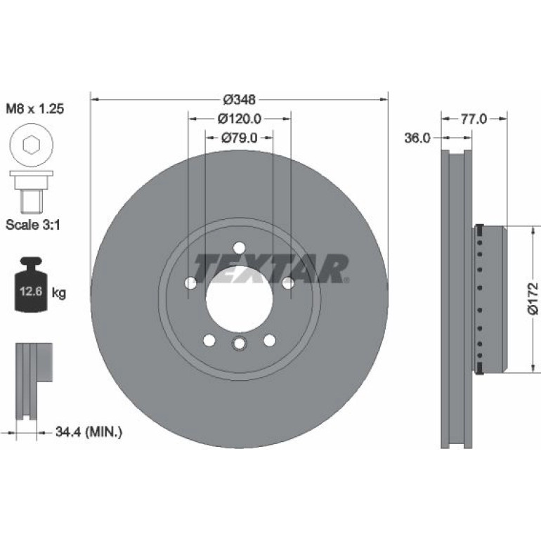 Bremsscheibe Bmw S. 5/6 3.0D/4.8 04-10 92182425 Bremsscheibe Bmw S. 5/6 3.0D/4.8 04-10 92182425